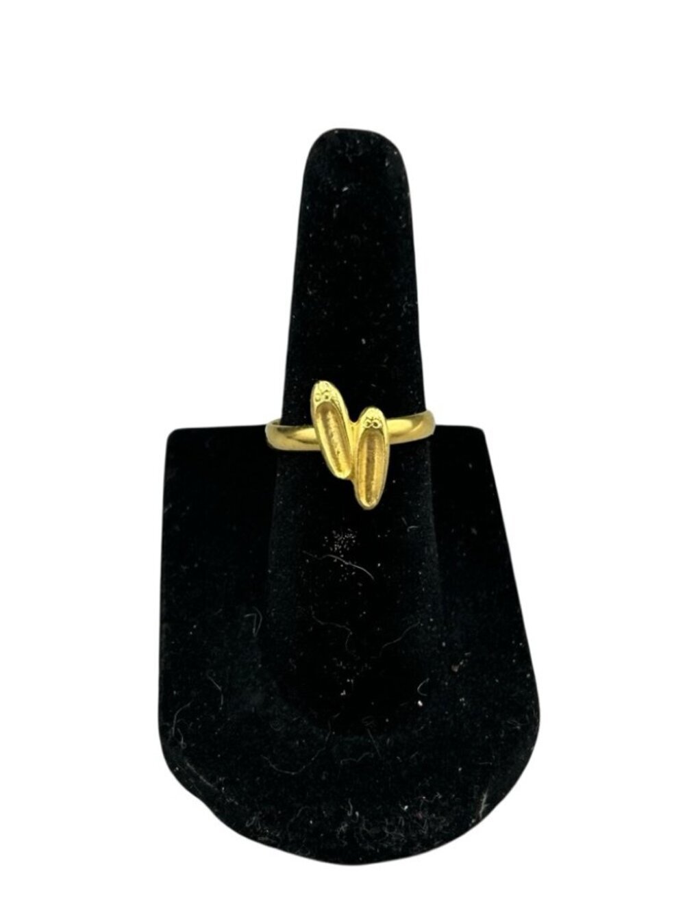 Kids Ballet Shoes Adjustable Ring Gold Tone Dance Recital